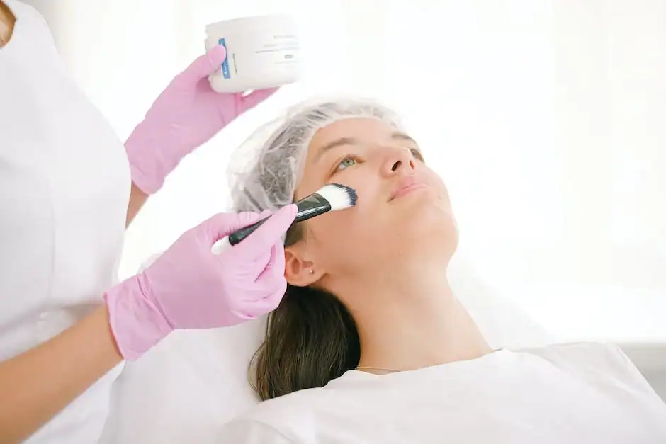 Woman receiving skin treatment at Dr Refresh Med Spa in West Hollywood.